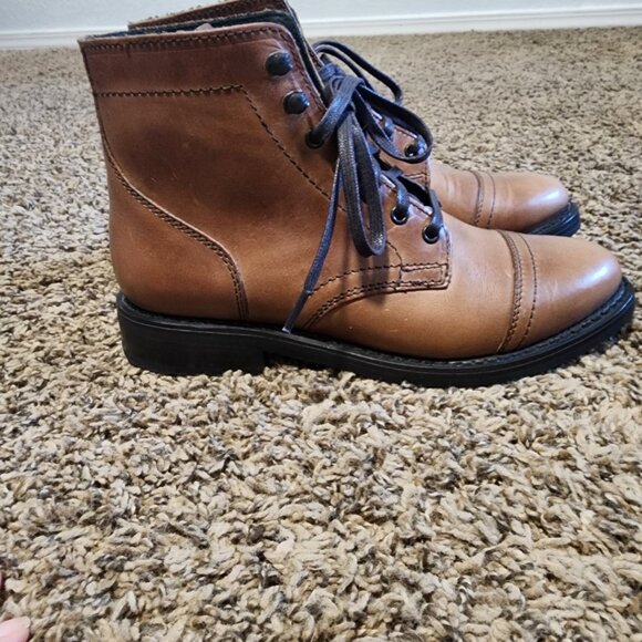 Women's Thursday Boot Co Captain Natural Brown Leather Size 8 1 inch heel - Picture 3 of 8